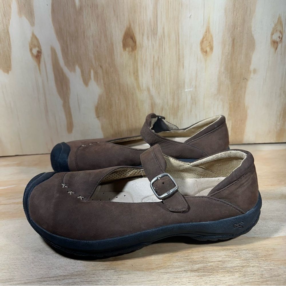 Keen Brown Leather Mary Jane Shoes Women’s Size 8 - Picture 9 of 9